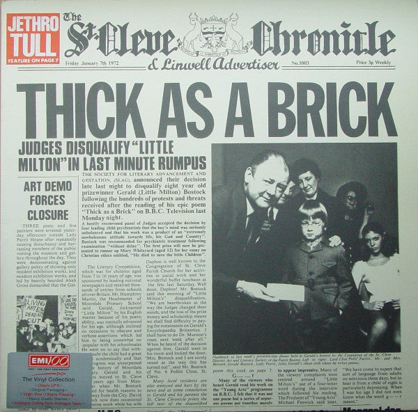 Release: Thick As A Brick-Vinyl-UK-1997-7243 8 21458 1 3-3859956