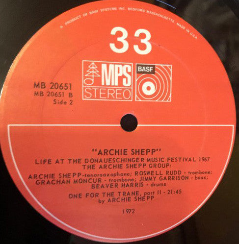 Release: Life At The Donaueschingen Music Festival-Vinyl-US-1972-MB 20651, MB 20651-3148117