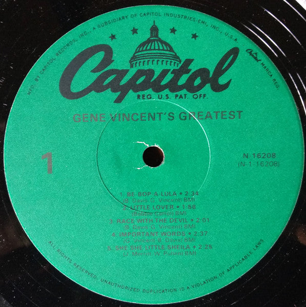 Gene Vincent's Greatest