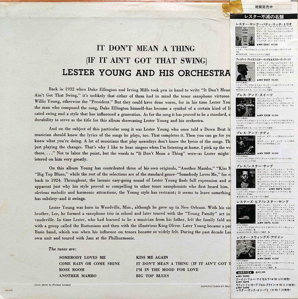 It Don't Mean A Thing (If It Ain't Got That Swing)