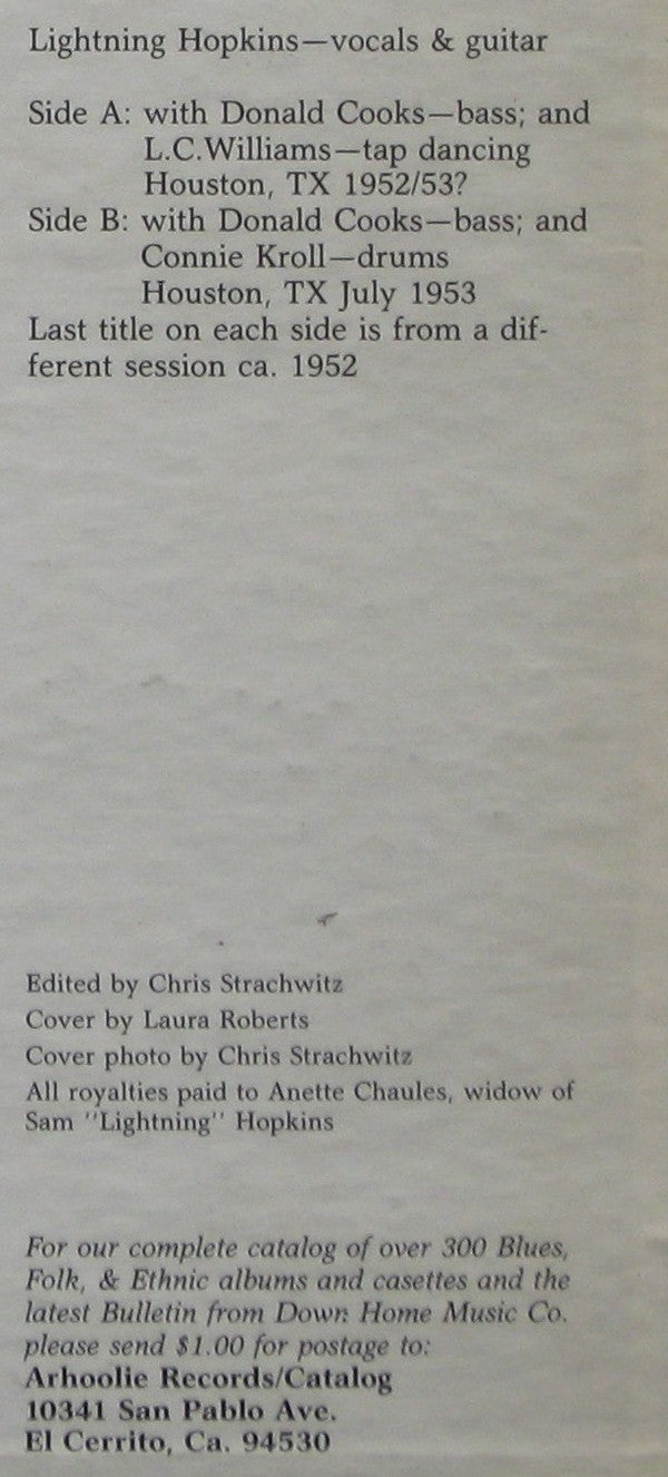 Houston's King Of The Blues (Historic Recordings 1952-1953)