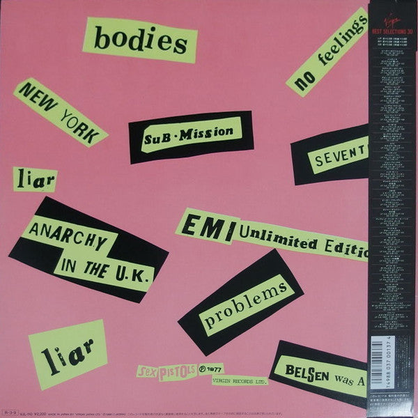 Release: Never Mind The Bollocks Here's The Sex Pistols-Vinyl-Japan-1988-VJL-110-6937894