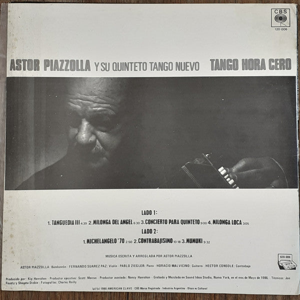 Master Release: Tango: Zero Hour = Nuevo Tango: Hora Zero by Astor Piazzolla Y Su Quinteto Tango Nuevo