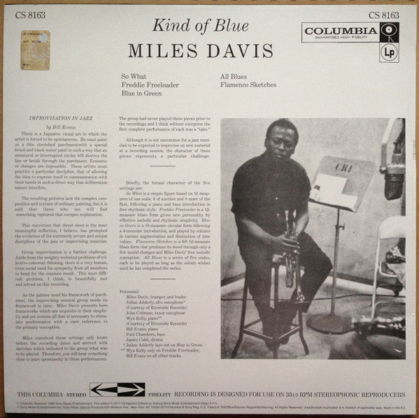 Release: Kind Of Blue-Vinyl-Germany-2015-CS 8163-7570536