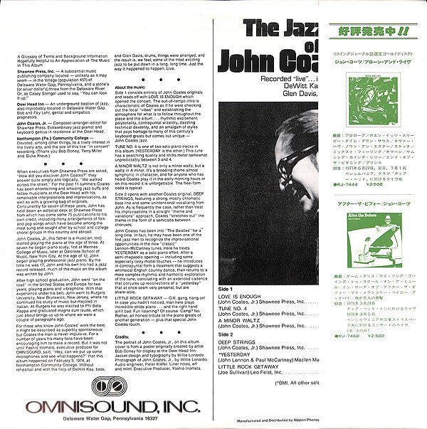 The Jazz Piano Of John Coates, Jr