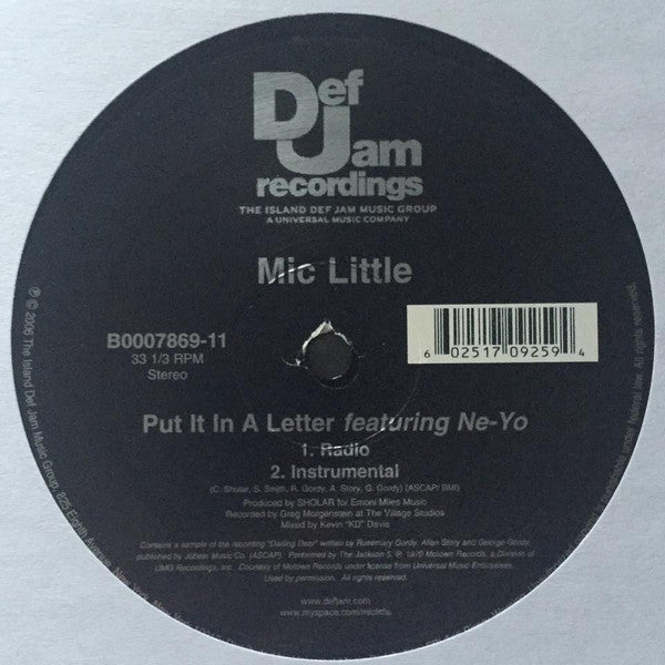 Release: Put It In A Letter-Vinyl-US-2006-B0007869-11-2361989