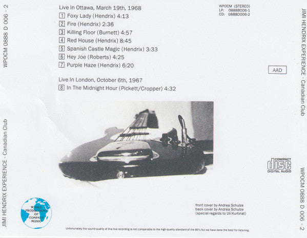 Release: Live From Ottawa-Vinyl-Italy-1988-WPOCM 0888 B 006-1-4361312