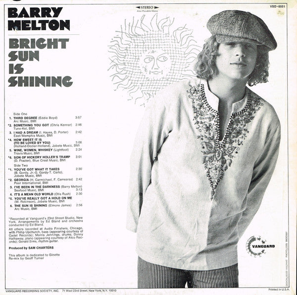 Release: Bright Sun Is Shining-Vinyl-US-1970-VSD-6551-3988427
