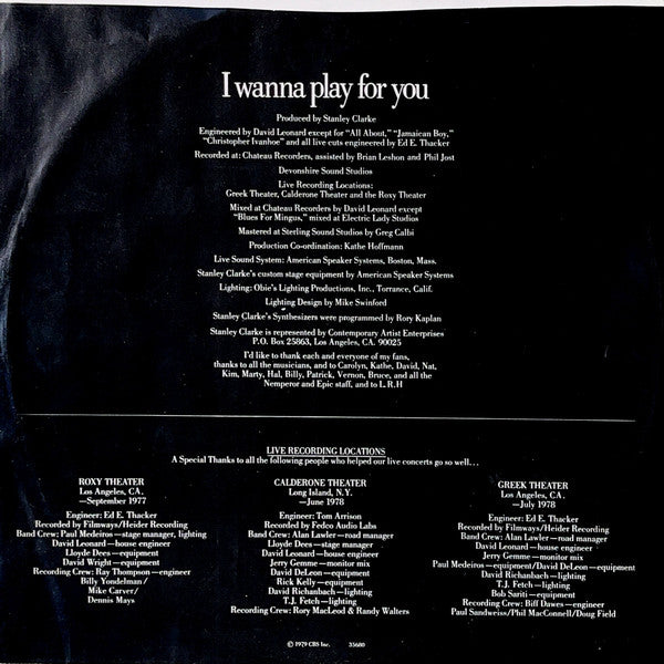 I Wanna Play For You