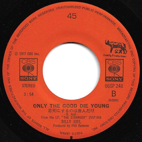 She's Always A Woman = シーズ・オールウェイズ・ア・ウーマン / Only The Good Die Young
