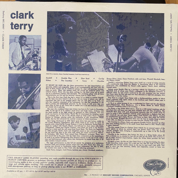 Release: Clark Terry-Vinyl-Europe-2001-MG 36007, MG 36007LP-3501175