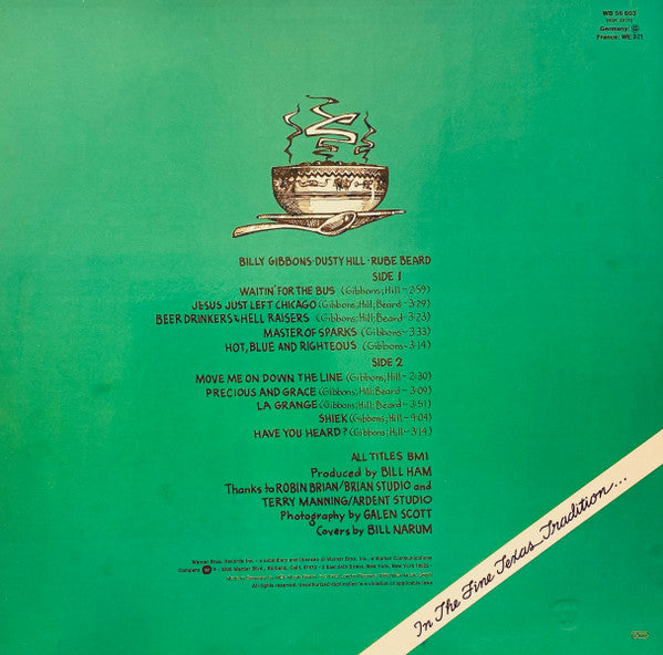 Release: Tres Hombres-Vinyl-Europe-1983-WB 56 603, BSK 3270, K 56 603-4110101