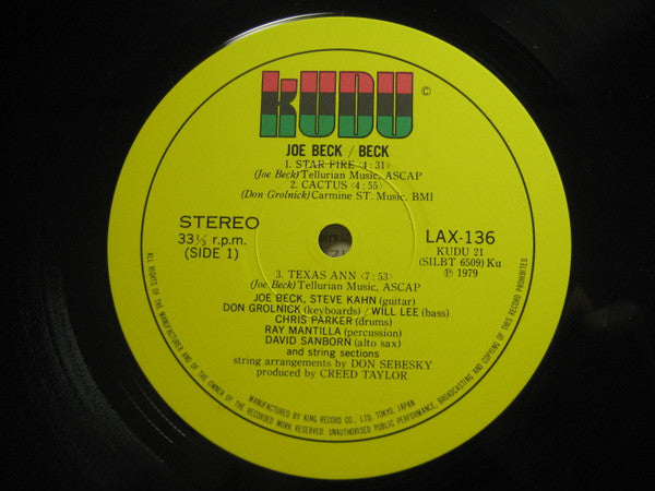 Release: Beck-Vinyl-Japan-1975-LAX-136-6518618