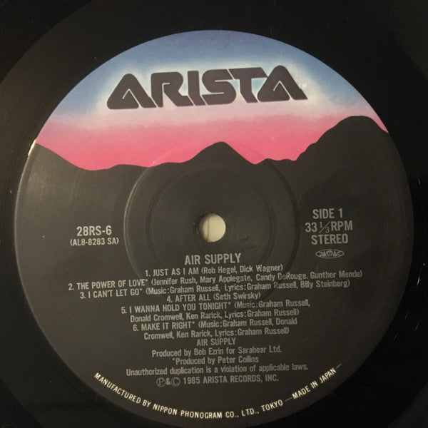 Release: Air Supply-Vinyl-Japan-1985-28RS-6-2867783