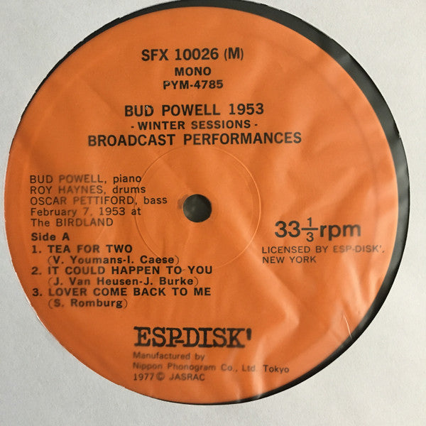 1953 Winter Sessions Broadcast Performances