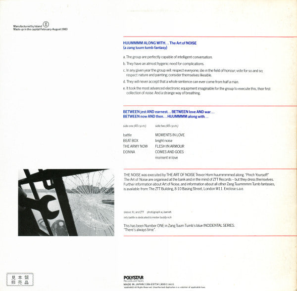 Release: Into Battle With The Art Of Noise-Vinyl-Japan-1984-13SI-237, 13SI-237, 13SI-237-2848565