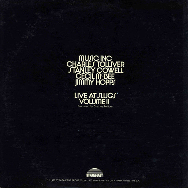Master Release: Live At Slugs' Volume II by Music Inc