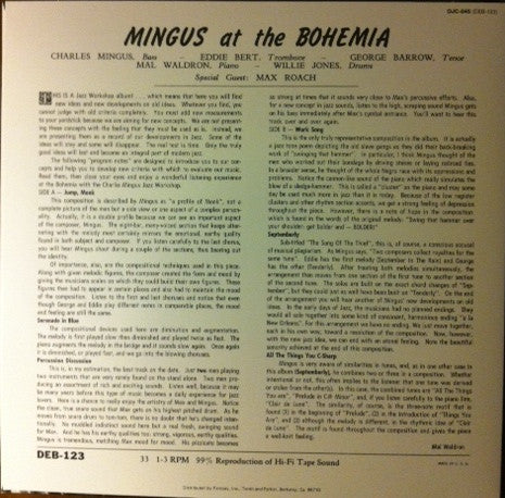 Master Release: Mingus At The Bohemia by Charles Mingus