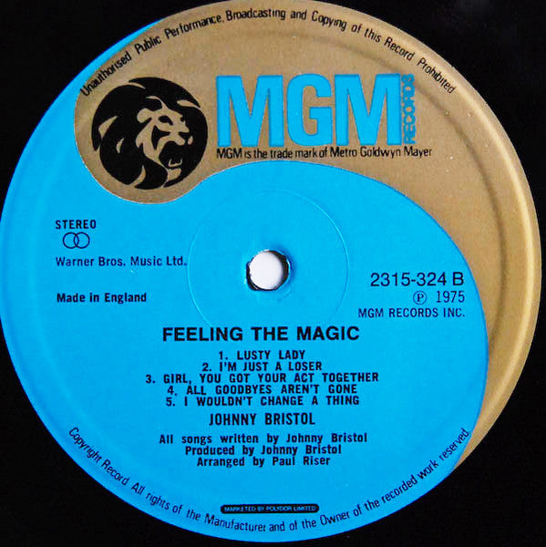 Master Release: Feeling The Magic by Johnny Bristol