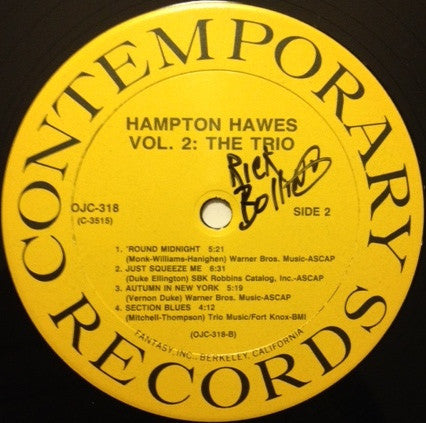 This Is Hampton Hawes Vol. 2: The Trio