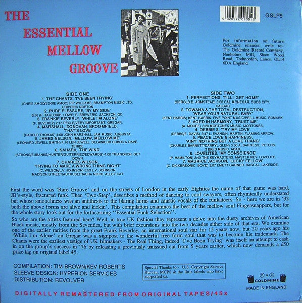 Master Release: The Essential Mellow Groove by Various