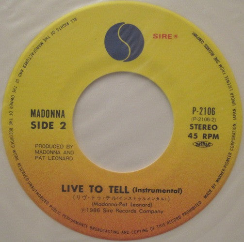 Live To Tell = リヴ・トゥ・テル