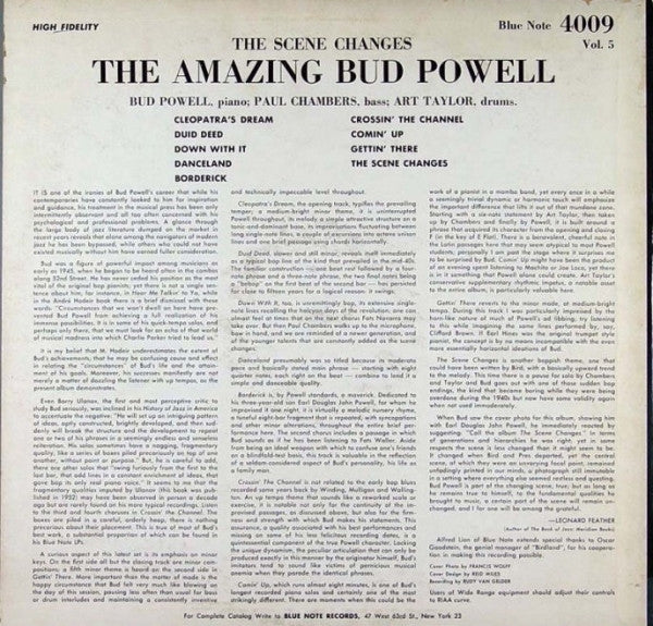 Release: The Scene Changes, Vol. 5-Vinyl-US-1959-BLP 4009-1102250