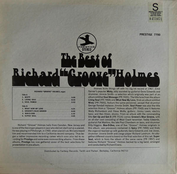 Master Release: The Best Of Richard "Groove" Holmes by Richard "Groove" Holmes