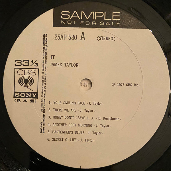 Release: JT-Vinyl-Japan-1977-25AP 580-29314024