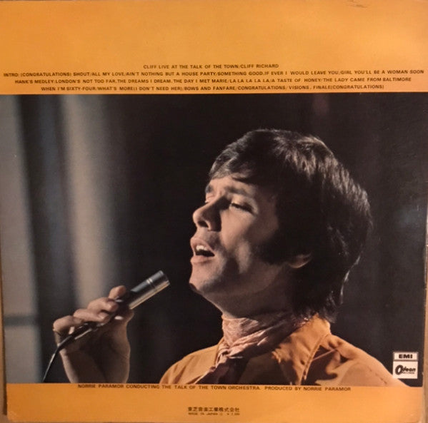 Master Release: Cliff Live At The Talk Of The Town by Cliff Richard