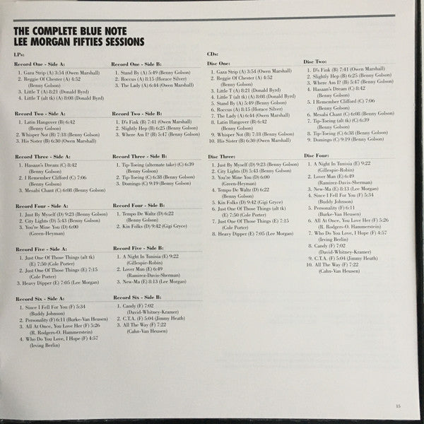 The Complete Blue Note Lee Morgan Fifties Sessions
