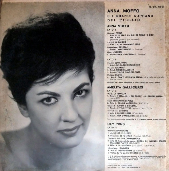 Master Release: Anna Moffo E I Grandi Soprano Del Passato by Anna Moffo