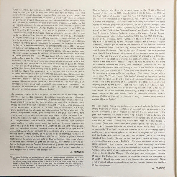 Master Release: The Great Concert Of Charles Mingus by Charles Mingus