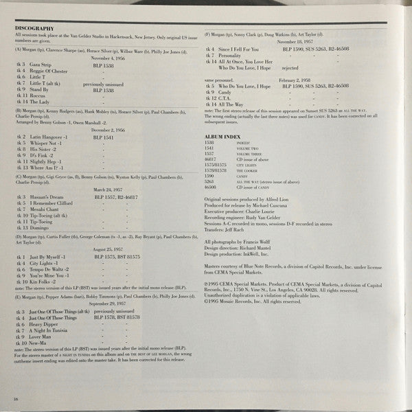 The Complete Blue Note Lee Morgan Fifties Sessions