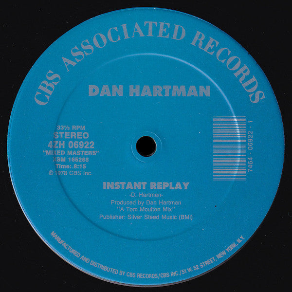 Master Release: Instant Replay / Vertigo/Relight My Fire by Dan Hartman