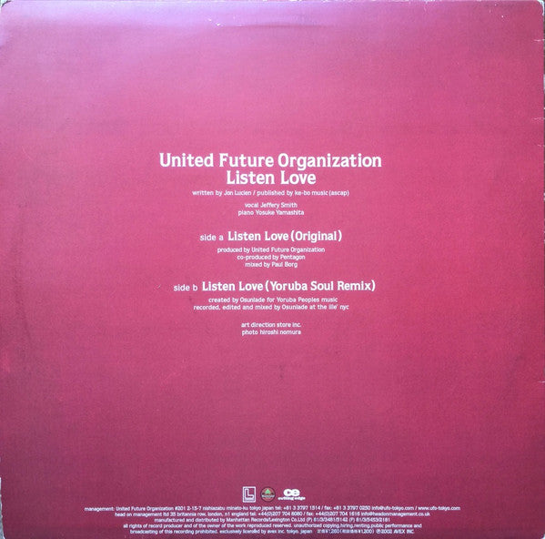 Release: Listen Love-Vinyl-Japan-2002-BRSWD 001-41043