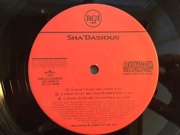 Master Release: U Kant Play Me / Phunk Wucha Heard by Sha'dasious