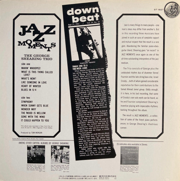 Release: Jazz Moments-Vinyl-Japan-1985-ECJ-50095-18769429