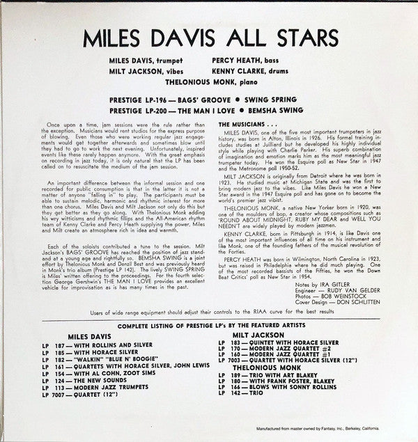 Miles Davis All Stars (Vol. 2)