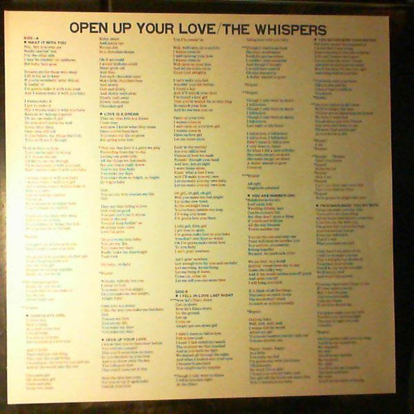 Open Up Your Love
