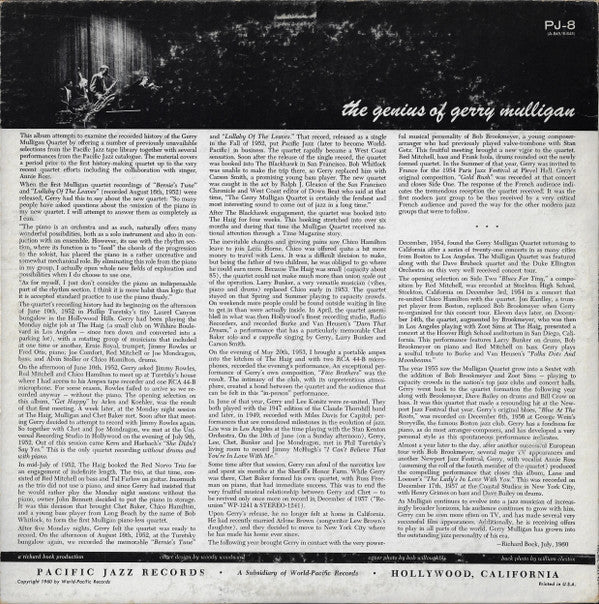 Master Release: The Genius Of Gerry Mulligan by Gerry Mulligan