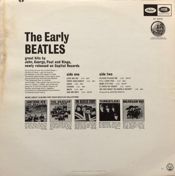 Release: The Early Beatles-Vinyl-US-1976-ST-2309, ST 2309-13781917