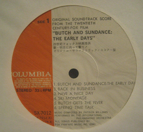 Butch And Sundance: The Early Days (Original Soundtrack)