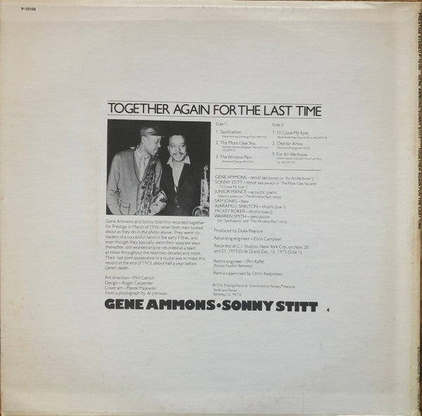 Release: Together Again For The Last Time-Vinyl-US-1976-P-10100-21581614