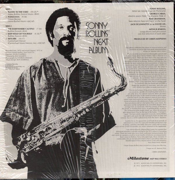 Master Release: Next Album by Sonny Rollins