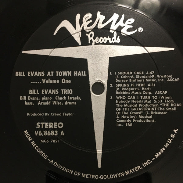 Bill Evans At Town Hall (Volume One)