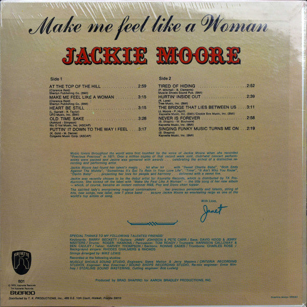 Master Release: Make Me Feel Like A Woman by Jackie Moore