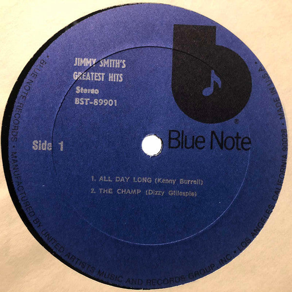 Release: Jimmy Smith's Greatest Hits!-Vinyl-US-None-BST 89901-27178539