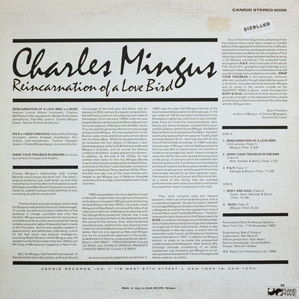 Release: Reincarnation Of A Love Bird-Vinyl-Italy-1988-GJS 9026-10261169