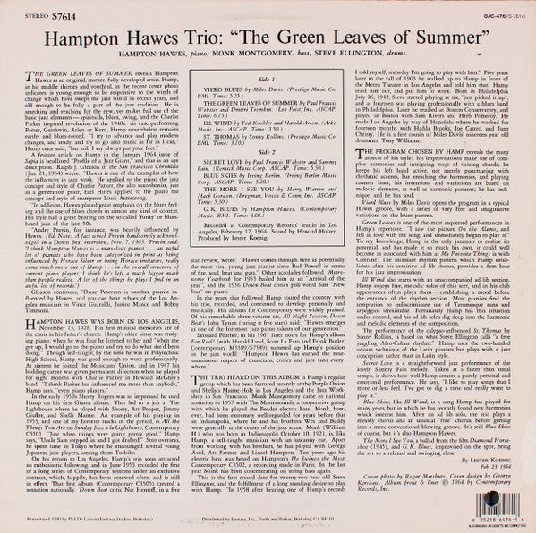 Release: The Green Leaves Of Summer-Vinyl-US-1990-S7614, S-7614, OJC-476-10135927